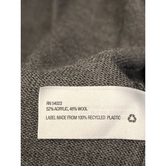 Gap Cardigan‎ Sweater Womens XL Gray Taupe Wool Blend Open Front Casual Flaw - Picture 5 of 6